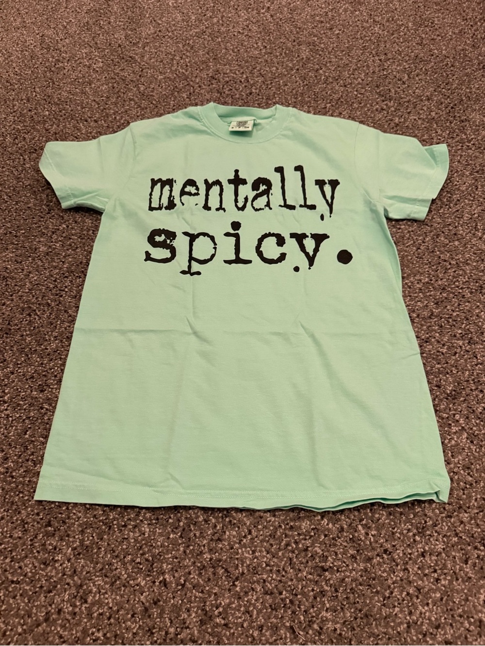 Comfort Colors Mint Green 'Mentally Spicy' Graphic Tee